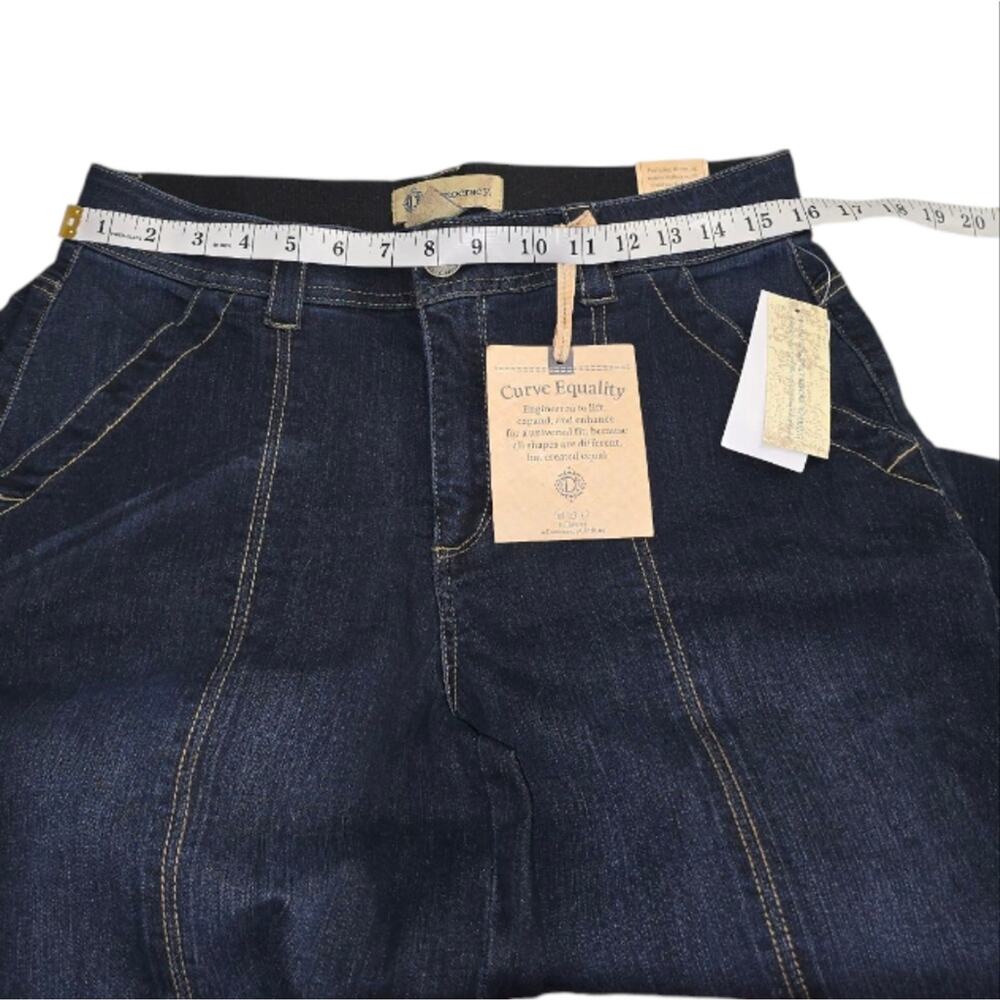 Democracy Wide Leg‎ Women's Dark Blue High Rise Stretch Jeans Size 10 New - Picture 8 of 14